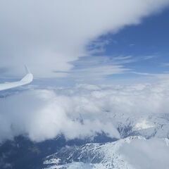 Flugwegposition um 11:33:01: Aufgenommen in der Nähe von Gemeinde Volders, Österreich in 4522 Meter